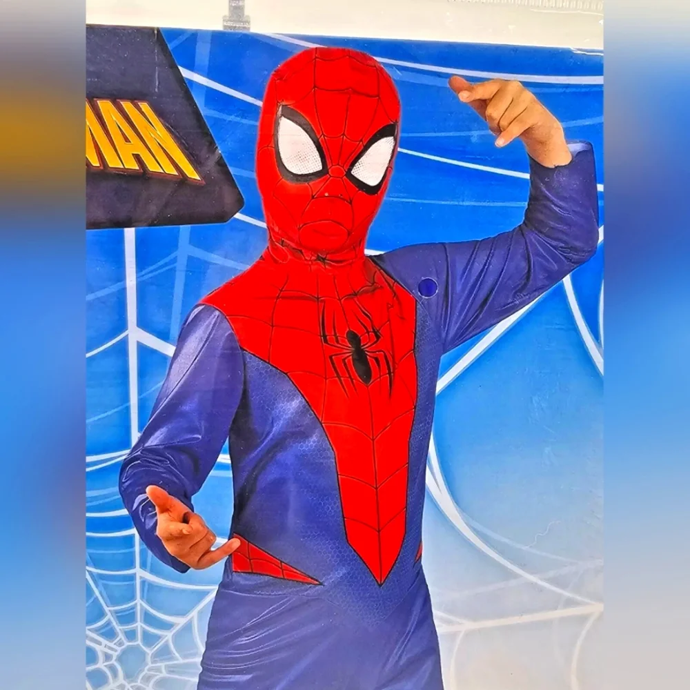 Halloween Costume Pretend Play Dress Up Spider-man Spiderman Outfit szs 6 to 12 - Picture 1 of 6